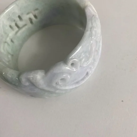 Jade 1 1/2” bangle bracelet 2 3/4” citcfrance - Picture 2 of 6